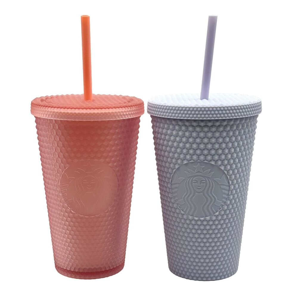 Two Starbucks 16 oz Studded Tumblers
